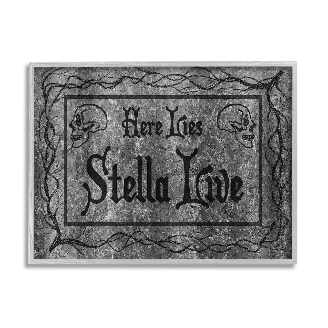 Stupell Industries Here Lies Stella Live Grave Framed Giclee Art